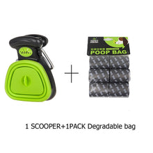Load image into Gallery viewer, Dog Pet Travel Foldable Pooper Scooper With 1 Roll Decomposable bags Poop Scoop Clean Pick Up Excreta Cleaner Epacket Shipping