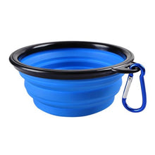 Load image into Gallery viewer, Dog Travel Silicone Bowl Portable Foldable Collapsible Pet Cat Dog Food Water Feeding Travel Outdoor Bowl Pet Accessories