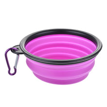 Load image into Gallery viewer, Dog Travel Silicone Bowl Portable Foldable Collapsible Pet Cat Dog Food Water Feeding Travel Outdoor Bowl Pet Accessories
