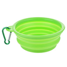 Load image into Gallery viewer, Dog Travel Silicone Bowl Portable Foldable Collapsible Pet Cat Dog Food Water Feeding Travel Outdoor Bowl Pet Accessories