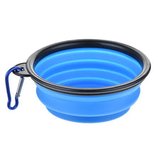 Load image into Gallery viewer, Dog Travel Silicone Bowl Portable Foldable Collapsible Pet Cat Dog Food Water Feeding Travel Outdoor Bowl Pet Accessories