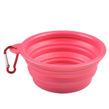 Load image into Gallery viewer, Dog Travel Silicone Bowl Portable Foldable Collapsible Pet Cat Dog Food Water Feeding Travel Outdoor Bowl Pet Accessories