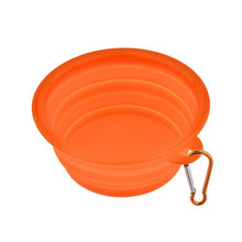 Load image into Gallery viewer, Dog Travel Silicone Bowl Portable Foldable Collapsible Pet Cat Dog Food Water Feeding Travel Outdoor Bowl Pet Accessories