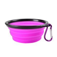 Load image into Gallery viewer, Dog Travel Silicone Bowl Portable Foldable Collapsible Pet Cat Dog Food Water Feeding Travel Outdoor Bowl Pet Accessories