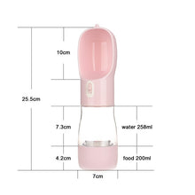 Load image into Gallery viewer, HOOPET Pet Dog Water Bottle Feeder Bowl Portable Water Food Bottle Pets Outdoor Travel Drinking Dog Bowls Water Bowl for Dogs
