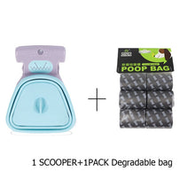 Load image into Gallery viewer, Dog Pet Travel Foldable Pooper Scooper With 1 Roll Decomposable bags Poop Scoop Clean Pick Up Excreta Cleaner Epacket Shipping
