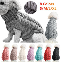 Load image into Gallery viewer, Winter Knitted Dog Clothes Warm Jumper Sweater For Small Large Dogs Pet Clothing Coat Knitting Crochet Cloth Jersey Perro #15
