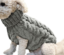 Load image into Gallery viewer, Winter Knitted Dog Clothes Warm Jumper Sweater For Small Large Dogs Pet Clothing Coat Knitting Crochet Cloth Jersey Perro #15
