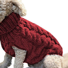 Load image into Gallery viewer, Winter Knitted Dog Clothes Warm Jumper Sweater For Small Large Dogs Pet Clothing Coat Knitting Crochet Cloth Jersey Perro #15
