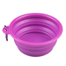 Load image into Gallery viewer, Dog Travel Silicone Bowl Portable Foldable Collapsible Pet Cat Dog Food Water Feeding Travel Outdoor Bowl  Pet Accessories
