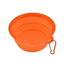 Load image into Gallery viewer, Dog Travel Silicone Bowl Portable Foldable Collapsible Pet Cat Dog Food Water Feeding Travel Outdoor Bowl  Pet Accessories
