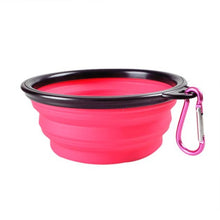 Load image into Gallery viewer, Dog Travel Silicone Bowl Portable Foldable Collapsible Pet Cat Dog Food Water Feeding Travel Outdoor Bowl  Pet Accessories
